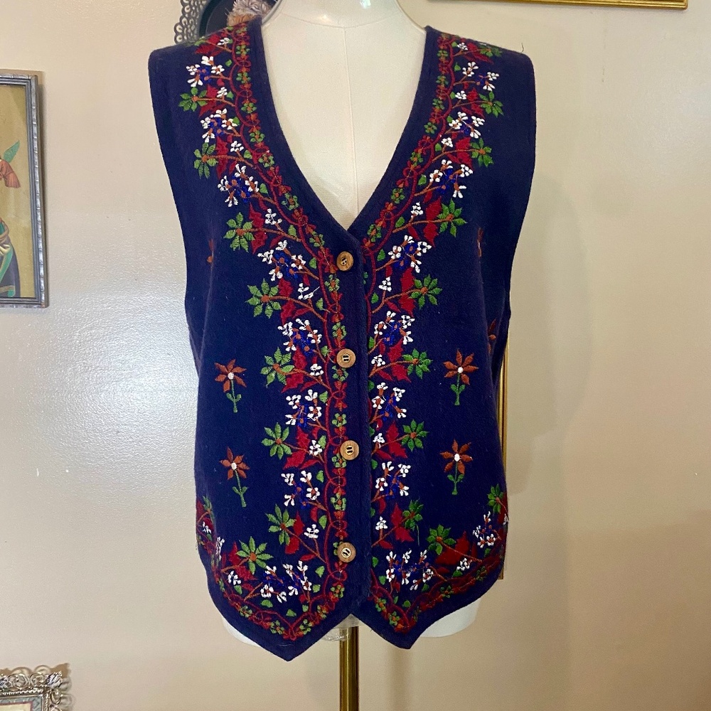 Incredible Vintage Embroidered Vest